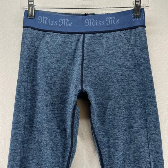 Miss Me Leggings Womens Sz M Life Fit Motion Ankle Stretch Athletic Workout Blue - Picture 3 of 10